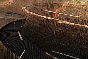 百色砼烟囱新建施工现场